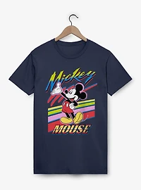 Disney Mickey Mouse Retro Paint Stripes T-Shirt