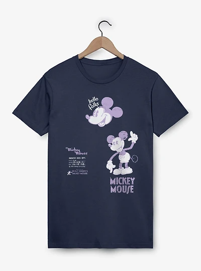Disney Mickey Mouse Character Model Retro Sketch T-Shirt