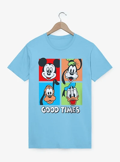 Disney Mickey Mouse Good Times Squares Donald Goofy Pluto T-Shirt