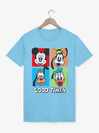 Disney Mickey Mouse Good Times Squares Donald Goofy Pluto T-Shirt