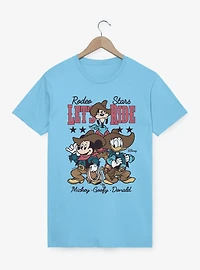 Disney Mickey Mouse Rodeo Stars Let's Ride Goofy Donald T-Shirt