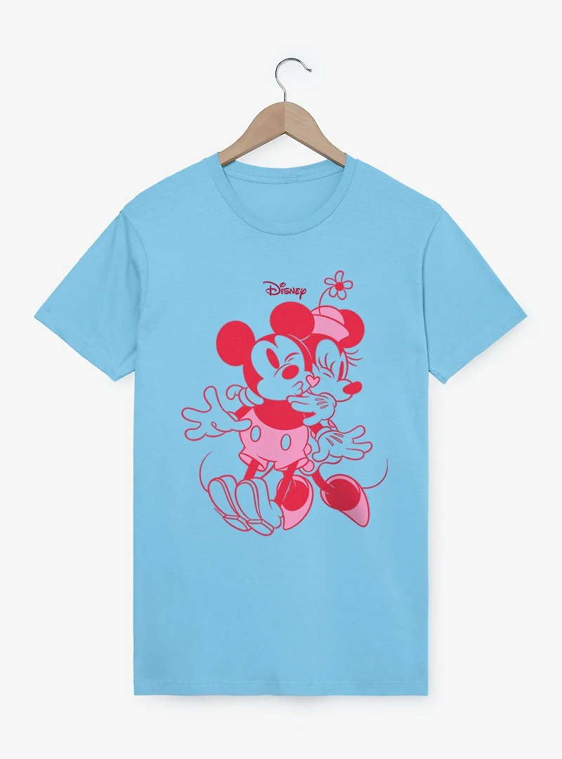 Disney Mickey Mouse Pink Hug And Heart Minnie T-Shirt