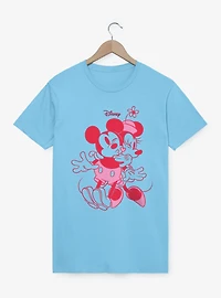 Disney Mickey Mouse Pink Hug And Heart Minnie T-Shirt