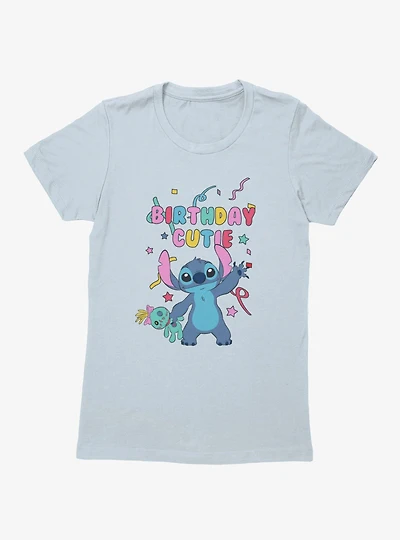 Disney Lilo & Stitch Birthday Cutie Confetti Wave Womens T-Shirt