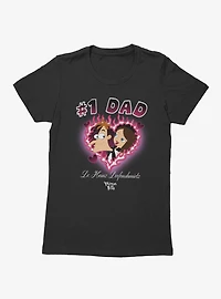 Disney Phineas And Ferb Number 1 Dad Flame Heart Dr. Doofenshmirtz Womens T-Shirt
