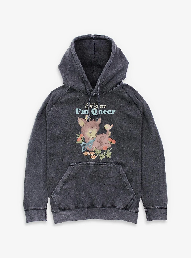 Queer Deer Mineral Wash Hoodie BoxLunch Exclusive