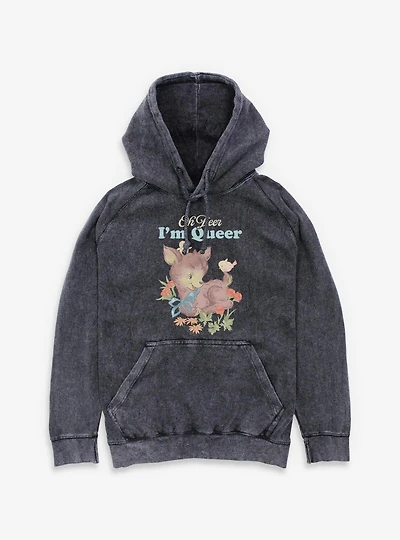 Queer Deer Mineral Wash Hoodie BoxLunch Exclusive