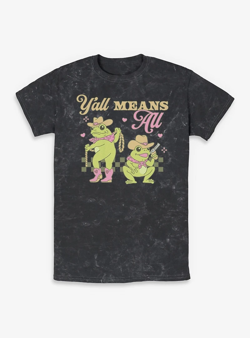 Y?all Means All Western Frogs Pride Mineral Wash T-Shirt BoxLunch Exclusive