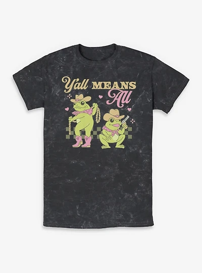 Y?all Means All Western Frogs Pride Mineral Wash T-Shirt BoxLunch Exclusive