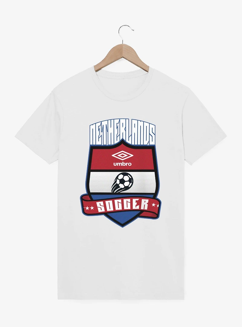Umbro Soccer Netherlands Ribbon Shield Crest T-Shirt