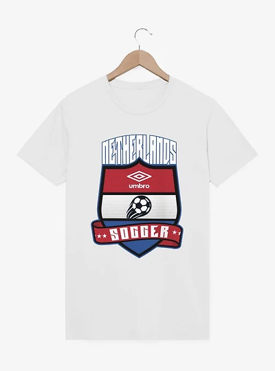 Umbro Soccer Netherlands Ribbon Shield Crest T-Shirt