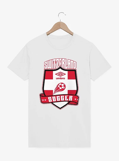 Umbro Soccer Switzerland Ribbon Shield Crest T-Shirt