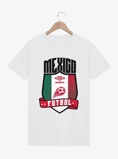 Umbro Futbol Mexico Ribbon Shield Crest T-Shirt
