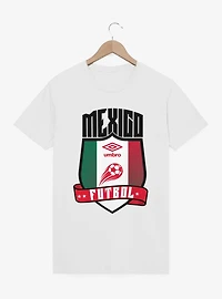 Umbro Futbol Mexico Ribbon Shield Crest T-Shirt