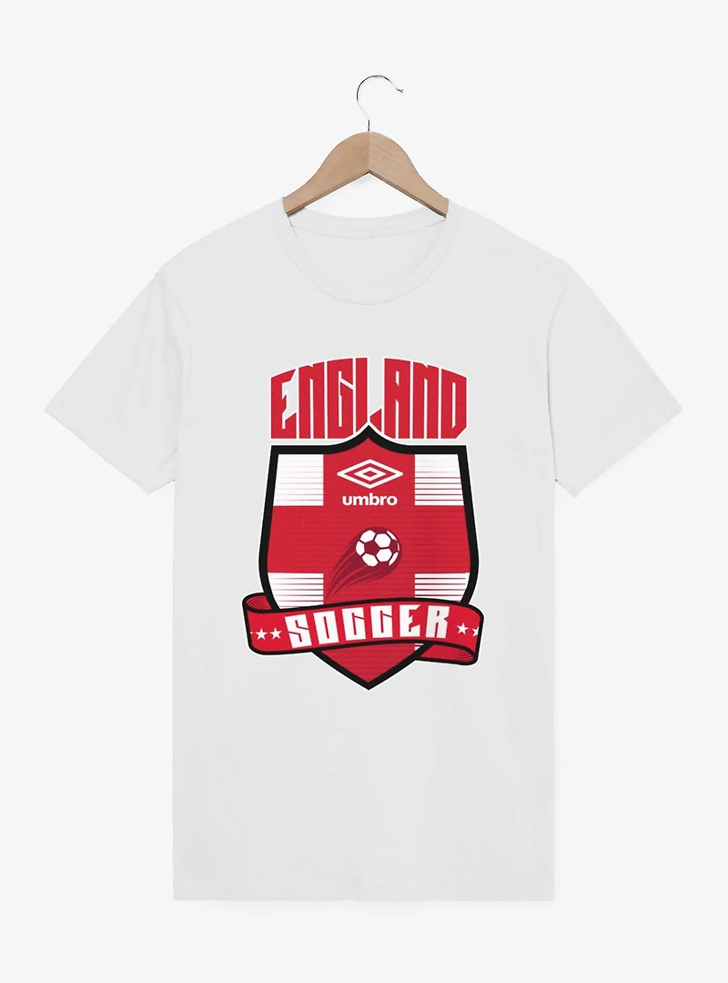 Umbro Soccer England Ribbon Shield Crest T-Shirt