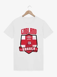 Umbro Soccer England Ribbon Shield Crest T-Shirt