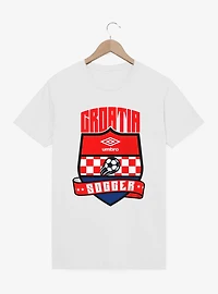 Umbro Soccer Croatia Ribbon Shield Crest T-Shirt