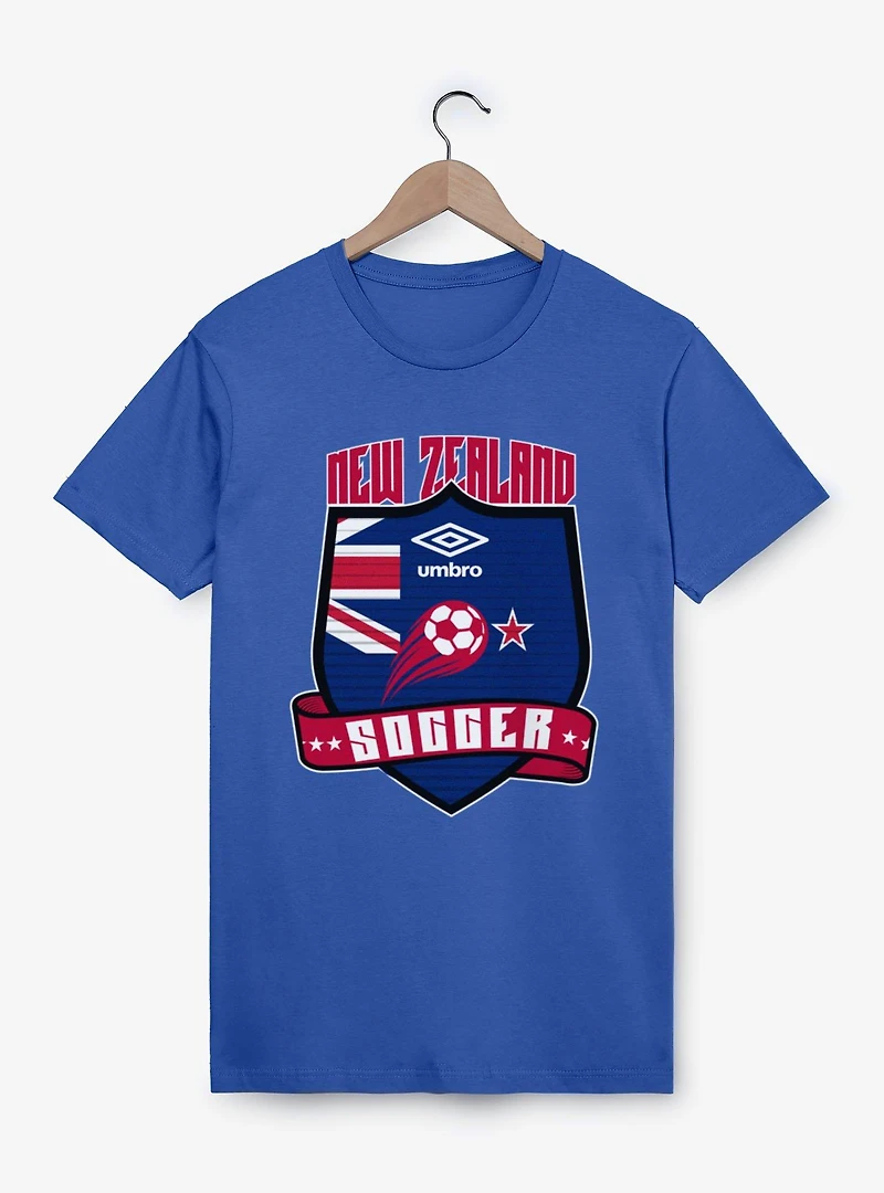 Umbro Soccer New Zealand Ribbon Shield Crest T-Shirt