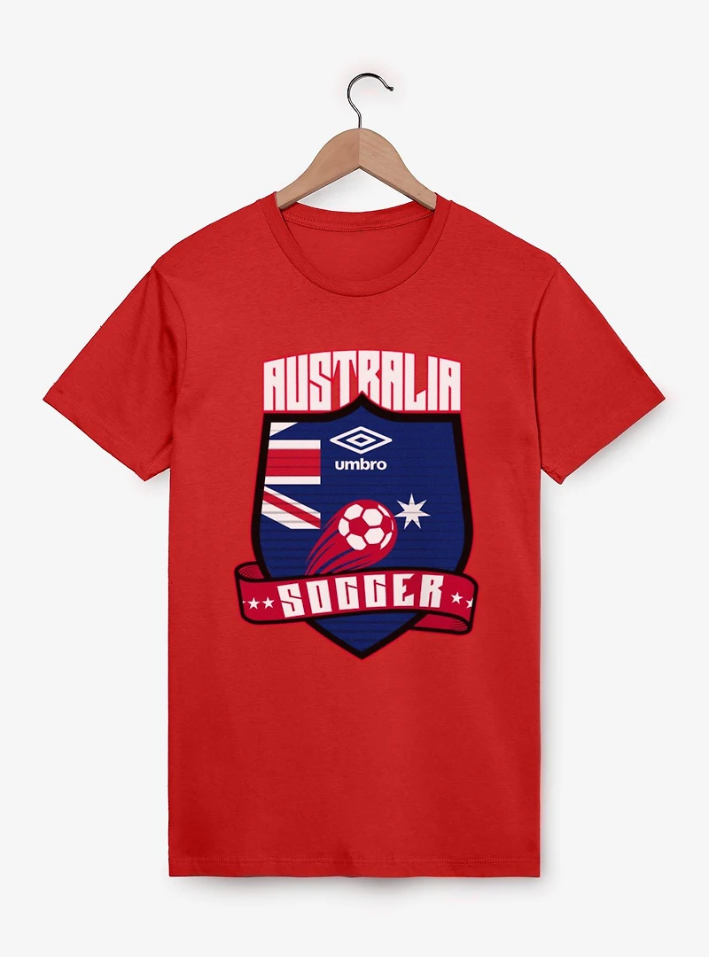Umbro Soccer Australia Ribbon Shield Crest T-Shirt