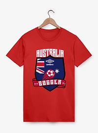Umbro Soccer Australia Ribbon Shield Crest T-Shirt