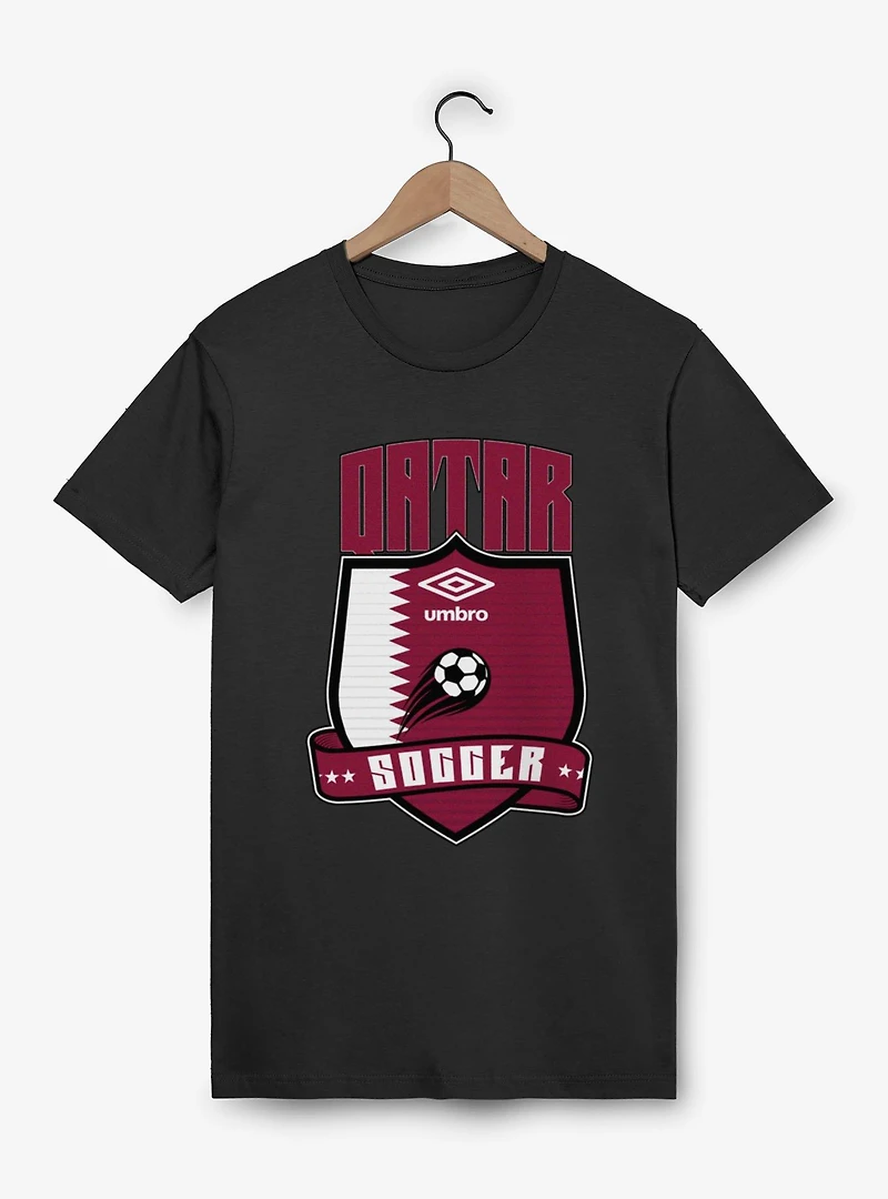 Umbro Soccer Qatar Ribbon Shield Crest T-Shirt