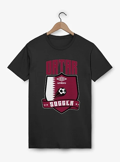 Umbro Soccer Qatar Ribbon Shield Crest T-Shirt