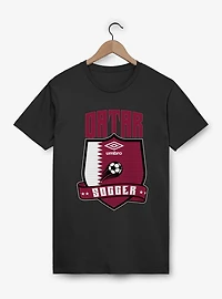Umbro Soccer Qatar Ribbon Shield Crest T-Shirt