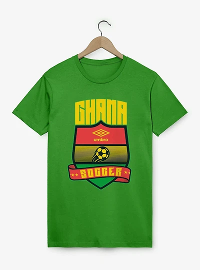 Umbro Soccer Ghana Ribbon Shield Crest T-Shirt