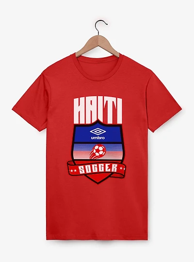 Umbro Soccer Haiti Ribbon Shield Crest T-Shirt