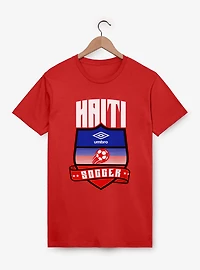 Umbro Soccer Haiti Ribbon Shield Crest T-Shirt