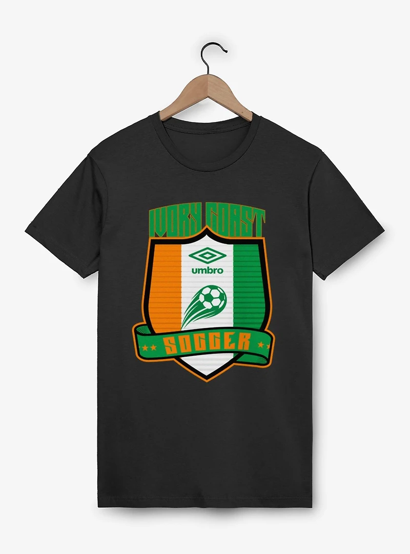 Umbro Soccer Ivory Coast Ribbon Shield Crest T-Shirt