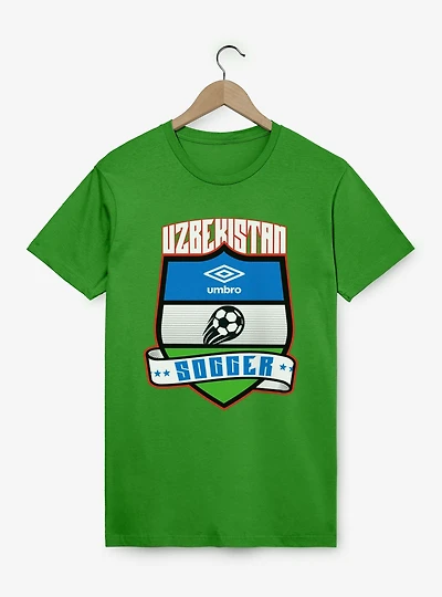 Umbro Soccer Uzbekistan Ribbon Shield Crest T-Shirt