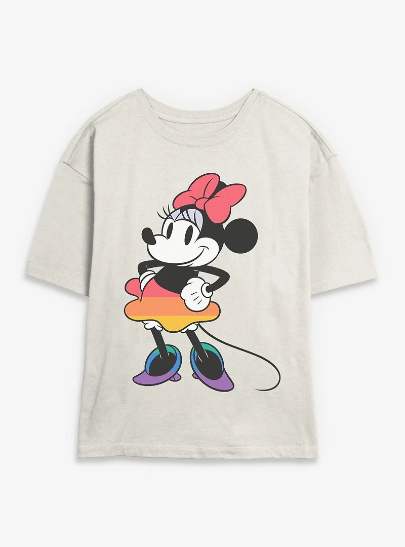 Disney Minnie Mouse Classic Proud Pose Womens Skimmer T-Shirt