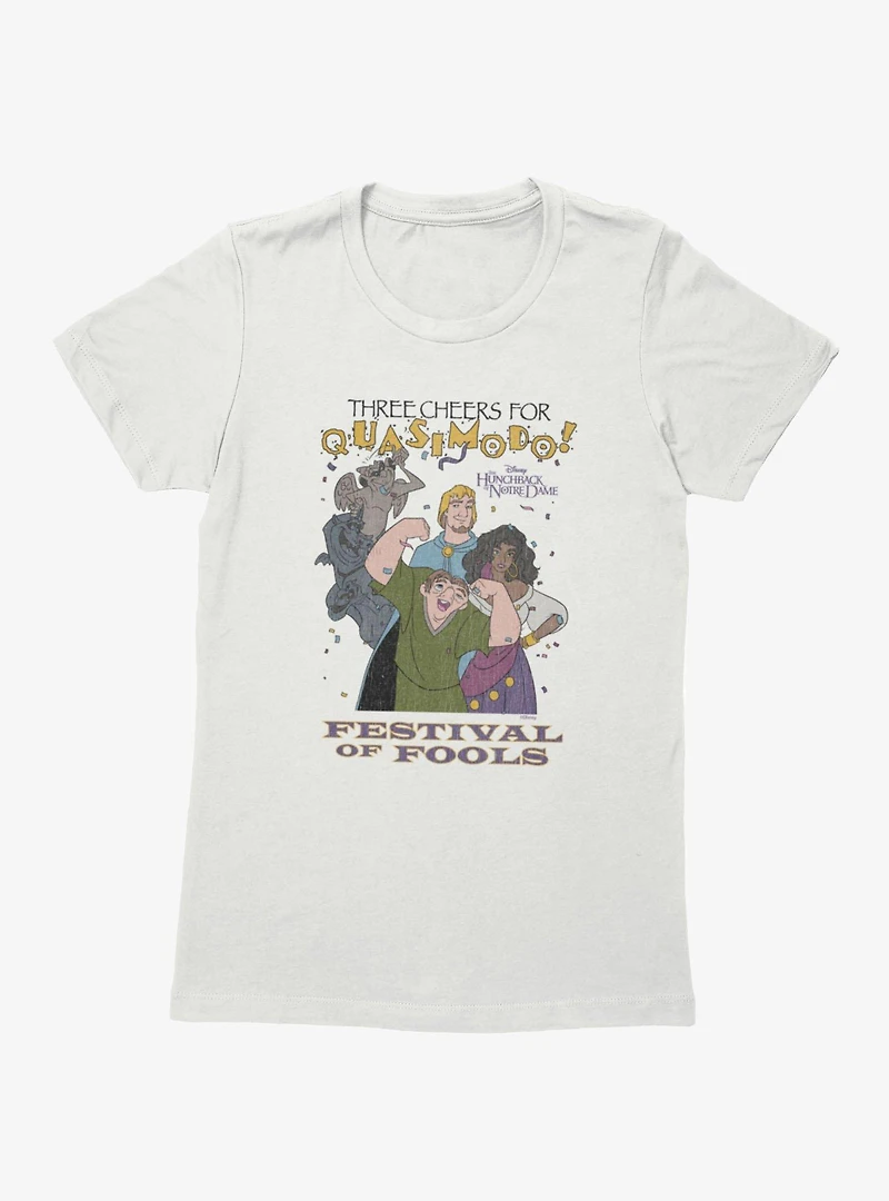 Disney The Hunchback Of Notre Dame Three Cheers Quasimodo Womens T-Shirt
