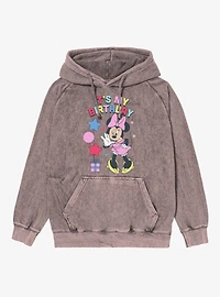 Disney Minnie Mouse It's My Birthday Wink And Whisper Mineral Wash Hoodie