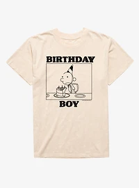 Diary of a Wimpy Kid Birthday Boy Sad Greg Cake Mineral Wash T-Shirt