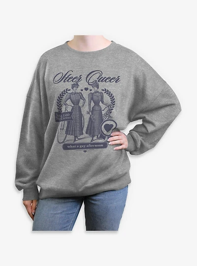 Gay Afternoon Womens Oversized Sweatshirt BoxLunch Exclusive
