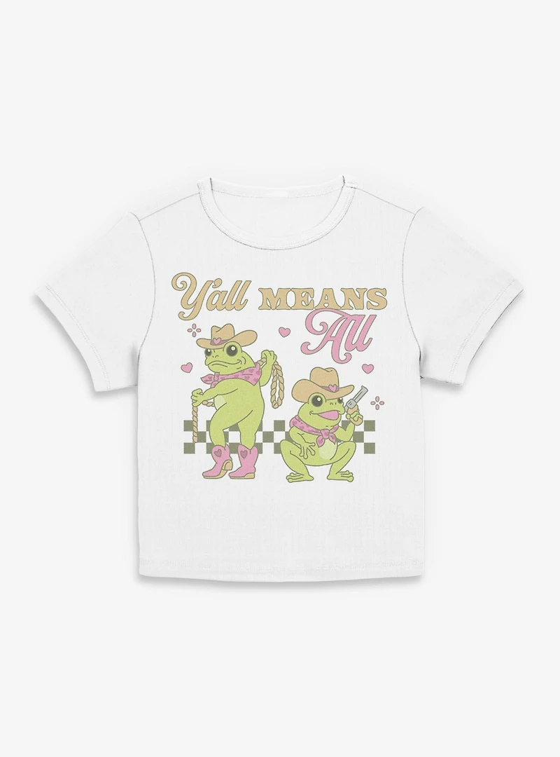 Y?all Means All Western Frogs Pride Womens Baby T-Shirt BoxLunch Exclusive