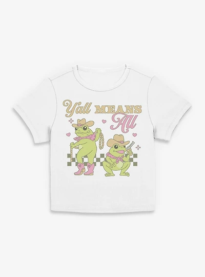 Y?all Means All Western Frogs Pride Womens Baby T-Shirt BoxLunch Exclusive