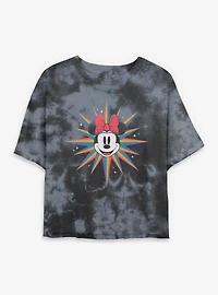 Disney Minnie Mouse Proud Star Womens Tie-Dye Crop T-Shirt