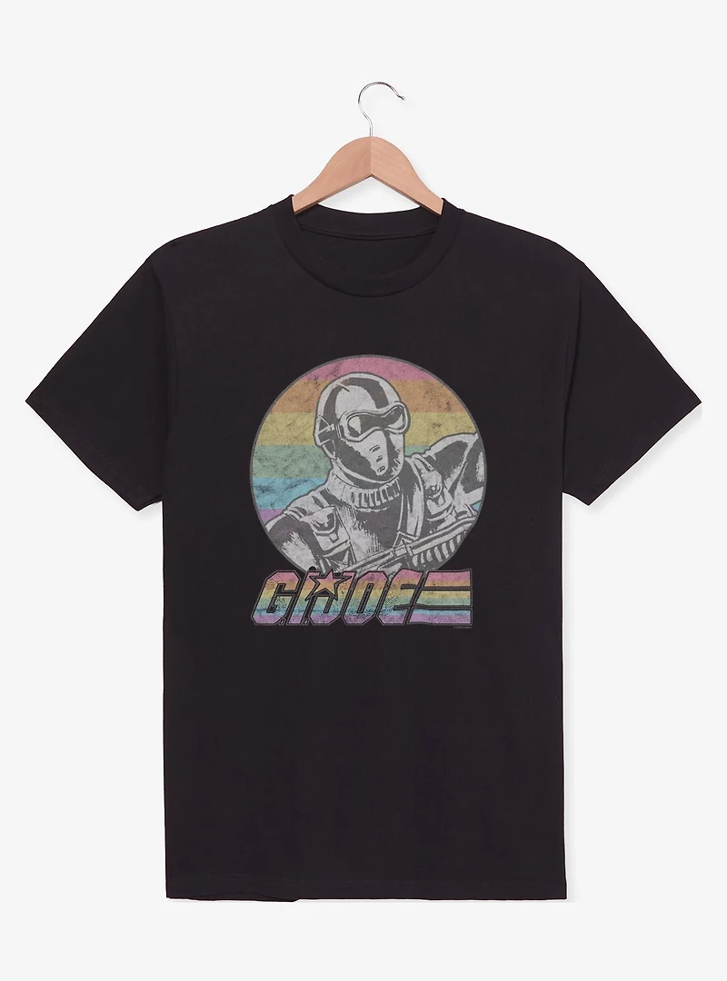 GI Joe Snake Eyes Rainbow Stripes T-Shirt