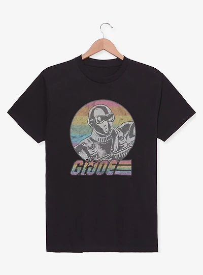 GI Joe Snake Eyes Rainbow Stripes T-Shirt