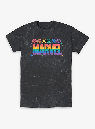 Marvel Icons Rainbow Mineral Wash T-Shirt