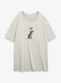 Disney Pixar Ratatouille Rat Womens Oversized T-Shirt