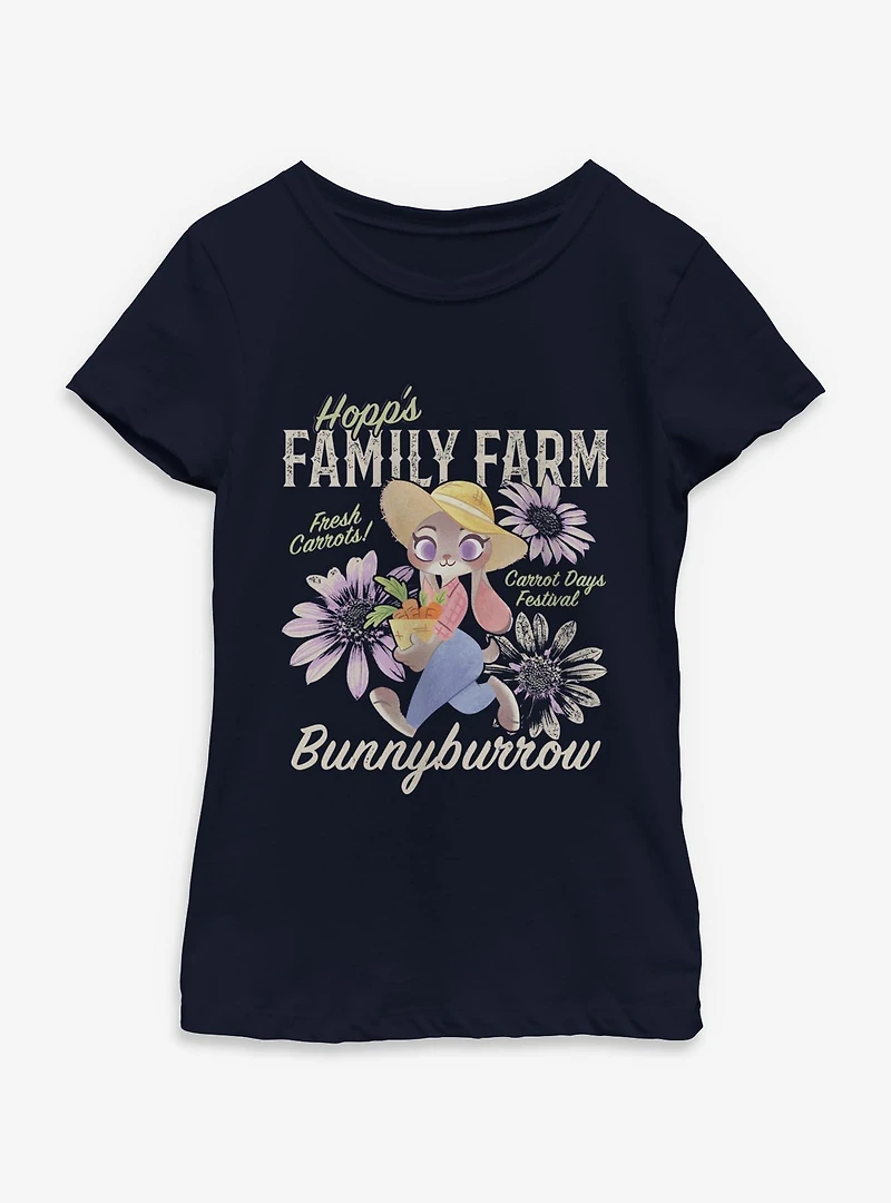 Disney Pixar Zootopia Family Farm Youth Girls T-Shirt