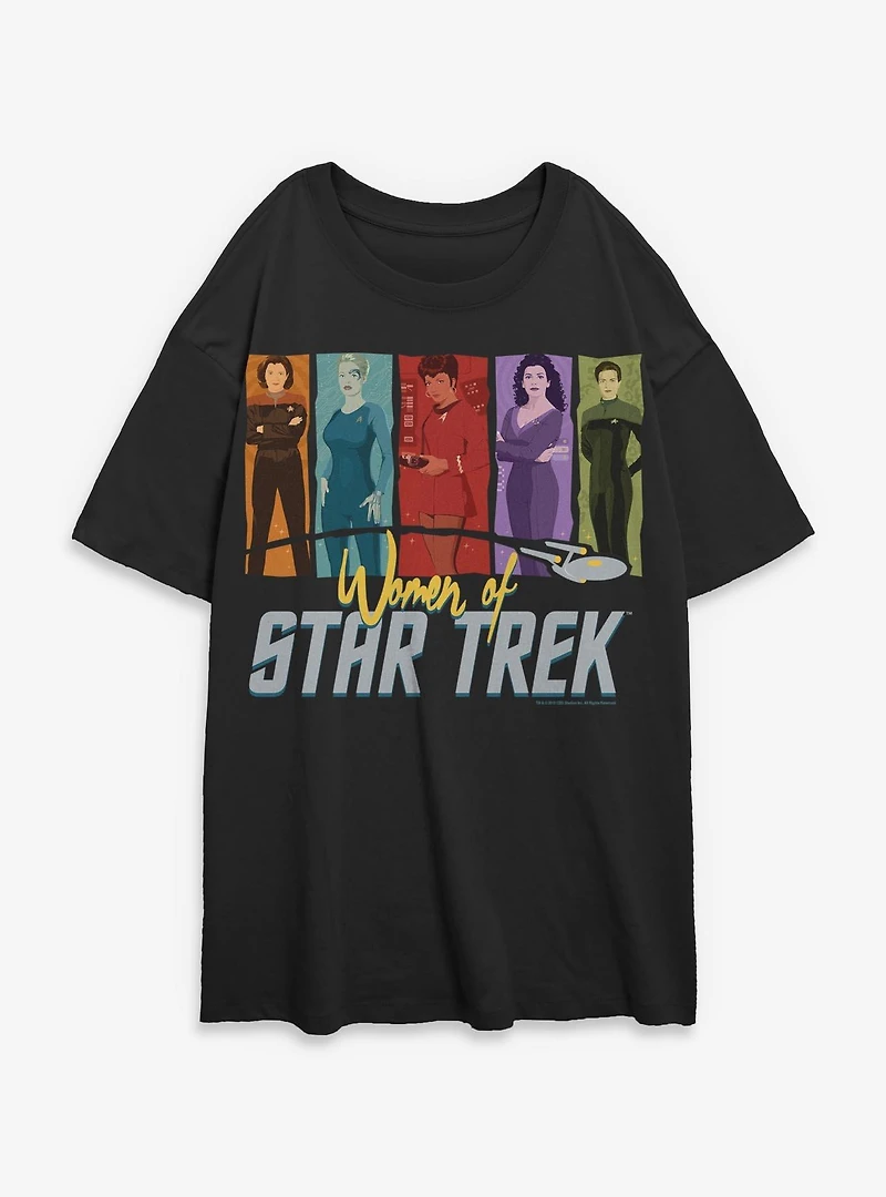 Star Trek Women Of Womens Oversized T-Shirt