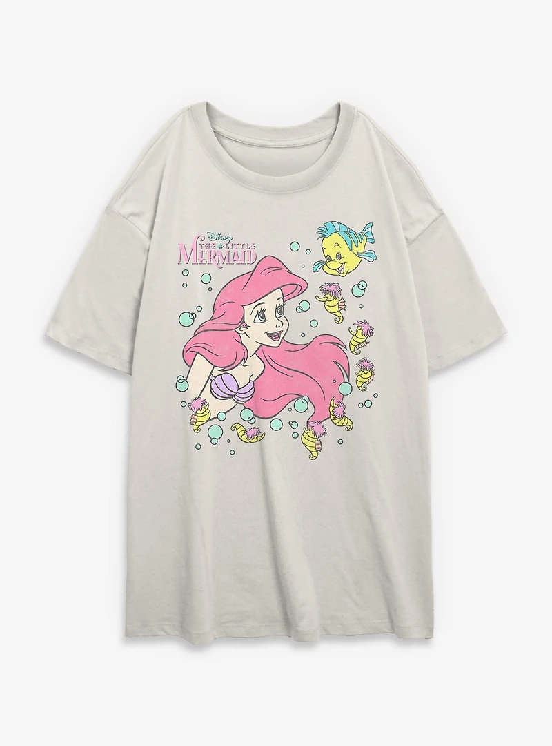 Disney The Little Mermaid Ariel N Friends Womens Oversized T-Shirt