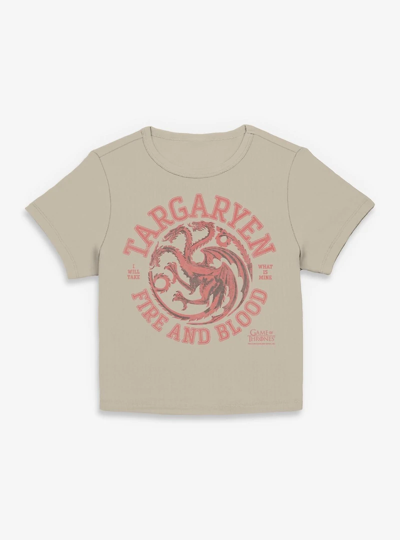 Game Of Thrones Collegiate Targaryen Womens Baby Tee