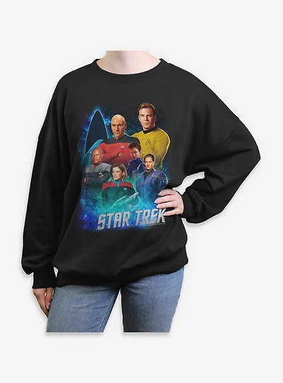 Star Trek Legendary Captains Womens Oversized Sweatshirt