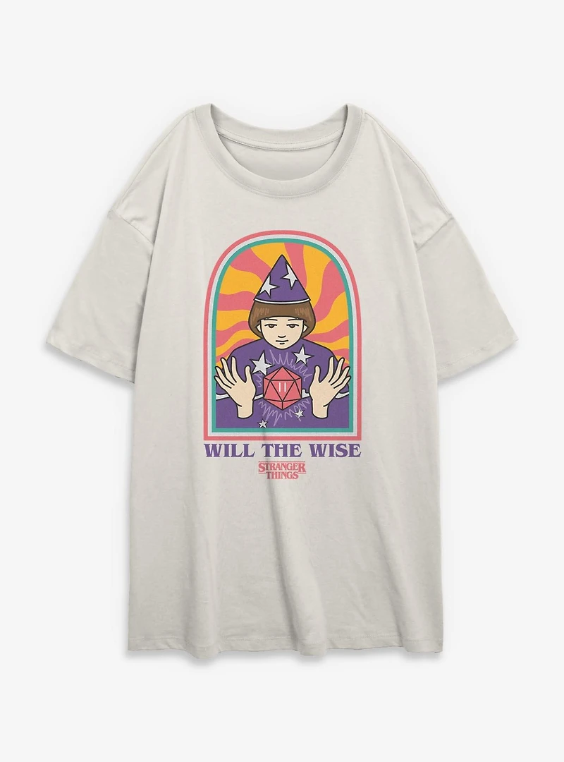 Stranger Things St Wise Will Womens Oversized T-Shirt